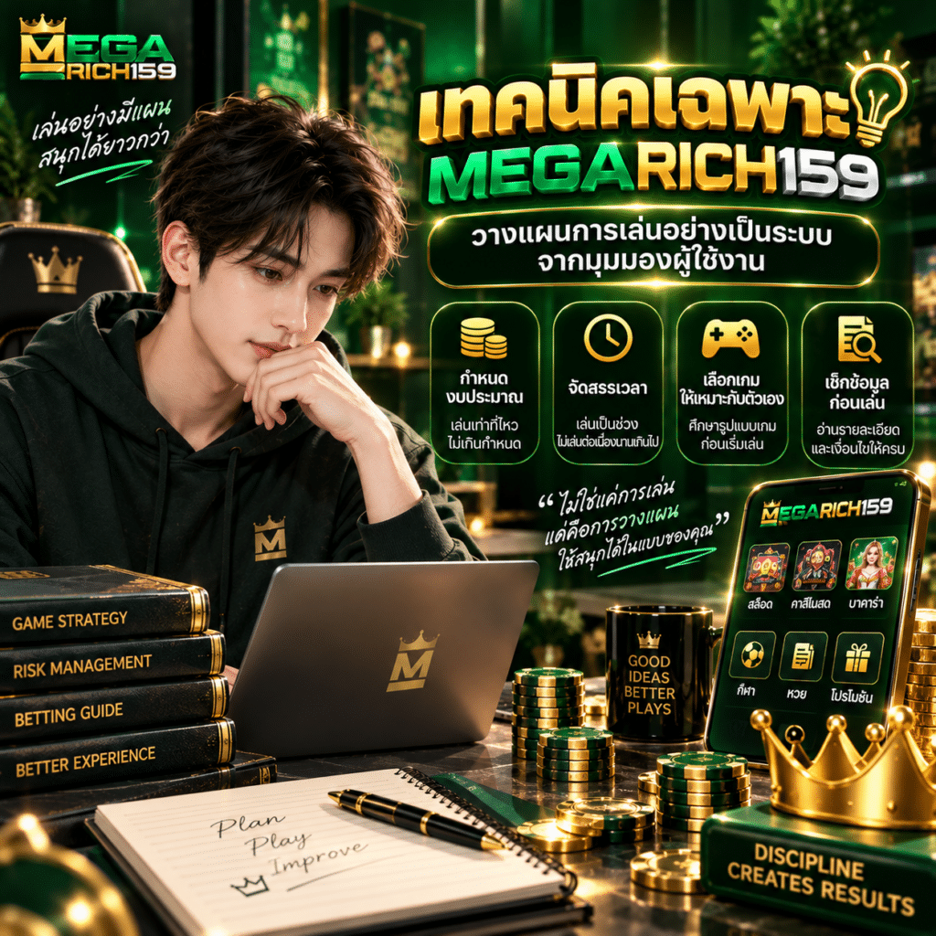 เทคนิคเฉพาะ MEGARICH159 วางแผนการเล่นอย่างเป็นระบบจากมุมมองผู้ใช้งาน